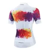 Radsport-Shirts Tops Radtrikot Damen Bike Mountain Road MTB Top Damen Fahrradshirt Kurzarm Racing Reitbekleidung Sommer Lady Orange Pink 230807