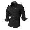 Chemises décontractées pour hommes Jeansian Chemises habillées décontractées pour hommes Fashion Desinger Élégant à manches longues 8371 Black2 230807