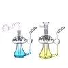 Partihandel Mini Glass Oil Burner Bongs Hookahs 14mm Female Oil Rig Tjock Pyrex Heady Smoking Water Pipes Dab Rig med 14 mm manliga glasoljebrännare rör