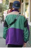 Giacche da uomo Uomo Hip Hop Streetwear Giacca Cappotto Retro Color Block Patchwork Harajuku Giacca a vento Oversize Track Pocket Autunno 230808