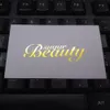 Business Card Files Customized Gold foil business card name cards gold stamping Printed thank you 300g 230808