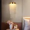 Lampada da parete in cristallo cromato dorato per camera da letto, design moderno e creativo, focaccine, decorazioni per la casa di lusso, lustro sul comodino