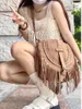 Avondtassen Vrouwen Kwastje Omzoomd Faux Suede Messenger Crossbody Vrouwen Handtas Grote Capaciteit Dame Kwastje Schoudertas Reizen