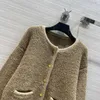 Kvinnors stickor Fleece Heavy Industry Alpaca Teddy Jacketrock 2023 Kvinnor Lazy Advanced Thicked tröja Cardigan high-end