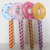 80 cm Donut Jouet Ballon Bâton Donut Party Decor Bonbons Fête Princesse Fête Ballon Filles Après-midi Thé Thème Ballons HKD230808