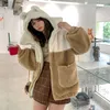 Erkek Ceketler Kuzu Yün Palto Kadın Kış Kıyafetleri Y2K Öğrenci Japon Yumuşak Kız Sevimli Plus Kadife Kalın Kapüşonlu Kazak İns 230807