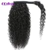 Lace tail Human Hair Wrap Around Straight Curly Water Wave Kinky 30 Inch Long Natural Color 230807