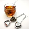 Stainless Steel Tea Strainers Heart Shape Tea Infuser Spice Tea Clips Herbal Filter Teaware Accessories Kitchen Tools