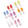 Bag Clips 40st Cute 37mm Mini Cartoon Bear Paper Clip Decorative Bokmärke Bindemedel Kuvert Skriva File Office School Tool 230808