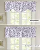 Rideau lavande fleurs aquarelle fenêtre salon armoires de cuisine cravate cantonnière passe-tringle