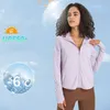 L-225 تجفيف سريع الحماية من أشعة الشمس ملابس النساء UPF-Clothes في الهواء الطلق ملابس واقية من أشعة الشمس الجليد حرير الحرير rashguard