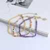 Strand Minar Korea Japan Colorful Natural Stone CZ Cubic Zirconia Armband för Womene Pärlade armband varje dagstillbehör