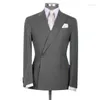 Herrdräkter Stripe Luxury Man Suit Set med jackor Blazer för män Groom's Wedding Tuxedo Halloween Costume Anpassad stor formell festklänning