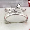 Wedding Rings Romantic Rose Flower Couple For Men Women Trendy Lovers' Ring Jewelry Valentine's Day Present Open Accessory