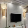 Lâmpadas de parede modernas simples criativas cristal quarto lâmpada de cabeceira decoração sala de estar luzes led redondo ferro arte