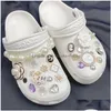 Аксессуары для участков обуви 1 Set Women Sandals Designer Clog Charms Gemstone Cool Kwaii украшения жемчужные металлические 220720