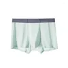 Caleçons Ice Silk Hommes Boxers Culottes Antibactérien Nid D'abeille Entrejambe Ultra-mince Sensation Non-marquant Confortable Grande Taille Sous-Vêtements