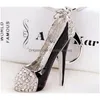 Shoe Parts Accessories 3D Shoes Keys Holder Keychains Novelty High-Heel Key Chains Purse Handbag Charms Rhinestone Decor Sandal Keyring J