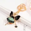 Keychains Fashion Jewelry Angel Dancing Crystal Keychain Utsökta balettflickor Keyring Car Bag Pendant For Women Girl Girl Gift Trinket