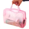 Cosmétique Sacs Cas Portable Transparent PVC Maquillage Femmes Floral Étanche Sac Voyage Lavage Toilette Douche Pochettes De Rangement 230808