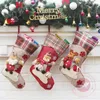 Julstrumpa Sack Xmas Gift Candy Bag Noel Juldekorationer för hem Navidad Sock Christmas Tree Decor Nyår 2022 L230620