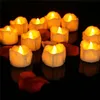 Candles 5 Pieces Timer LED WIth Batteries Flameless Electronic Tealight Fake For Home Window Table Decoration 230808