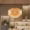 Lampy wiszące bambusowe lampy oświetleniowe światła w stylu chińskim ręcznie robionym sufit w hanglamp kuchnia Kuchnia Luminaire E27