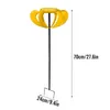 Other Bird Supplies 67JE Feeder For Outside Iron Yellow Flower Metal Feeders With Stand