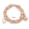 1f3x Bracelets de charme Femmes UShaped Ball Main Chaîne Designer Bijoux Mens Double Couche Verrouillage Bracelet Or Argent Rose Marque Complète Comme Mariage Chr