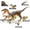 Electric/RC Animals Remote Control Dinosaur Toys Kids RC Electric Walking Jurassic Dinosaur Simulation Velociraptor Toy With LED Light And Roaring 230808