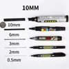 Painting Pens Water Proof Permanent Marker 10 MM Chisel Tip Largecapacity Black Blue Red for Plastic Wood Metal Leather 230807