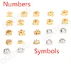 Bangle Duoying DIY Slider Charms Anpassade namn Bangle Zirconia Letters Birth Zodiac Personlig 230807