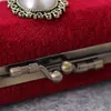 Jewelry Boxes Lipstick Case Vintage Vanity Mirror Makeup Organizer Storage Box Pocket 230808