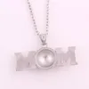 Pendentif Colliers Sportif Strass Baseball Maman Collier Cadeau Pour Elle / Moins De Dix Cristaux Clairs Avec Émail Rouge