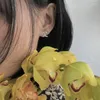 Orecchini a bottone Trendy Cuore Amore Affascinante parola romantica Design di nicchia Senso Caratteri cinesi Personalità Orecchino Gioielli per orecchio