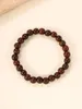 Strand Natural Small Leaf Red Sandalwood Buddha Bead Ring Men's and Women's Armband Rose Wax Lover Gift Hombre de Pulsera