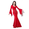 Vêtements de scène Sexy robe de danse du ventre égyptien Baladi Saidi Costume Performance Galabeya Abaya femmes dame Robes professionnelles