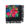 Scarves 2023 Flora Pashmina For Women Big Size Headscarf Muslim Headwraps Party Wedding Shawl Bandana