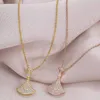 Klassieke 18k gouden luxe ketting, designer officiële reproducties kettingen, diamanten ketting voor vrouwen cadeau