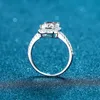 Pierłdy ślubne Aeteey Diamond Square Pierścień D Kolor 1ct 2ct Real 925 Srebrny dla kobiet Wedding Fine Jewelry VVS Clarity RI019 230804
