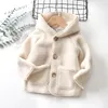 Ceketler Çocuklar Sıcak ceket Sonbahar Kış Kalın Artı Kadife Çocuklar Polar Erkek Kızlar İçin Polar Hooded Dış Giyim 2-10 Yıllık Ceket LC299