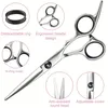 7pcs/10pcs Hair Cutting Scissors Thinning Shears Kit Professional Barber Sharp Hair Scissors Hairdressing Shears Kit With Haircut Accessories In PU Leather Case