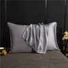 Pillow Case Natural Mulberry Silk Pillowcase High End Quality Cover Solid Color Envelope 70x70 Sleeping 230807