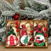 Wooden Christmas Tree Hanging Merry Christmas Decoration for Home Cristmas 2023 Xmas Ornaments Navidad Gifts Happy New Year L230620