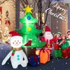 7,2 Fuß aufblasbarer, beleuchteter, aufblasbarer Weihnachtsbaum mit Weihnachtsmann
