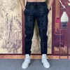 Men's Pants 2024 Six-pocket Checkered Casual Fashion All-match Elastic Color Matching Small Feet Harem