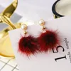 Dangle Boucles D'oreilles SHIFEEL 2023 Perle Corée Vison Boule De Cheveux Pendentif Personnalité Tempérament Simple Long Pendientes Pour Femmes Bijoux