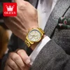 ساعة معصم Olevs الرجال يشاهد العلامة التجارية العليا العلامة التجارية chronograph من أجل الرجل الهاتفي مان مقاوم للماء من الفولاذ المقاوم للصدأ مضيئة تاريخ wirstwacth 230807