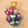 12inch Heart Shaped Wedding Balloon High Metal Latex Balloons Birthday Party Proposal Scene Decorated Purple Gold Helium Baloon HKD230808