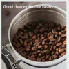 Opslagflessen Verkoop Keukencontainers voor koffieboon Luchtdichte roestvrijstalen jerrycan Ronde vorm Cafe Can